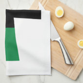 Linge De Cuisine Ankh rouge, noir et vert (Quart Plié)