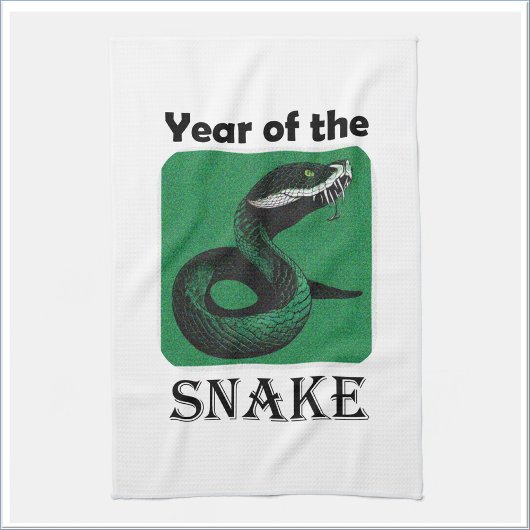 Linge De Cuisine Année cool du serpent Zodiac chinois
