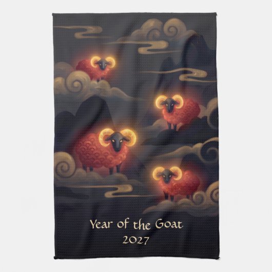 Linge De Cuisine Année de la Chèvre 2027 (Vertical)