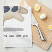 Linge De Cuisine Année de l'Ox Cute Zodiac Animal 2021 (Quart Plié)