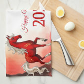 Linge De Cuisine Année du cheval 2026 (Quart Plié)