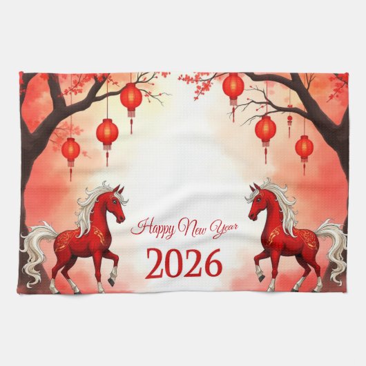 Linge De Cuisine Année du cheval 2026 (Horizontal)