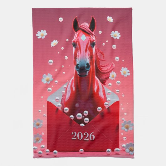 Linge De Cuisine Année du cheval 2026 (Vertical)