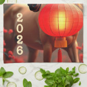 Linge De Cuisine Année du cheval 2026 (Plié)