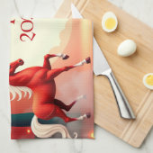 Linge De Cuisine Année du cheval 2026 (Quart Plié)
