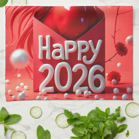 Linge De Cuisine Année du cheval 2026 (Plié)