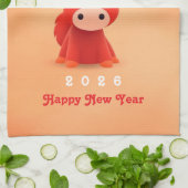Linge De Cuisine Année du cheval 2026 (Plié)