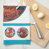 Linge De Cuisine Année du Cheval de Feu (Quart Plié)