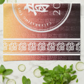 Linge De Cuisine Année du Dragon 龍 Rouge Or chinois Nouvel An (Plié)