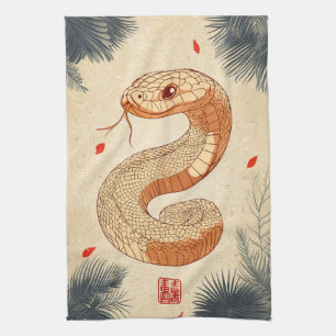 Linge De Cuisine Année du serpent Majestic Cobra Double Bonheur