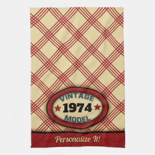 Linge De Cuisine ANNÉE PERSONNALISÉE Modèle Vintage rétro