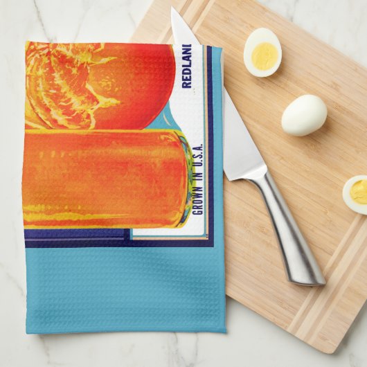 Linge De Cuisine Années 1930 Plein o’ Juice orange crate étiquette (Quart Plié)