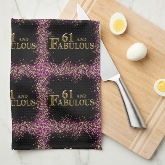 Linge De Cuisine Anniversaire 61 ans (Quart Plié)