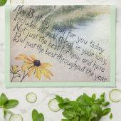 Linge De Cuisine Anniversaire de cru de Susan observé par noir (Plié)