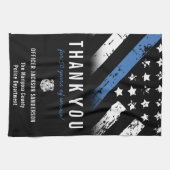 Linge De Cuisine Anniversaire de la retraite de la police Ligne ble (Horizontal)