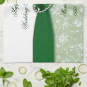 Linge De Cuisine Anniversaire de mariage de damassé (Plié)