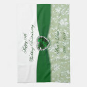 Linge De Cuisine Anniversaire de mariage de damassé (Vertical)