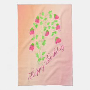 Linge De Cuisine Anniversaire Plutôt Fleuri