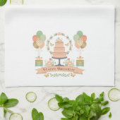 Linge De Cuisine anniversaire rustique chic et moderne (Plié)
