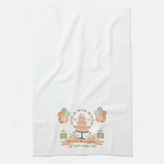 Linge De Cuisine anniversaire rustique chic et moderne (Vertical)