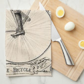Linge De Cuisine Annonce victorienne de bicyclette de Pennyfarthing (Quart Plié)