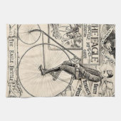 Linge De Cuisine Annonce victorienne de bicyclette de Pennyfarthing (Horizontal)