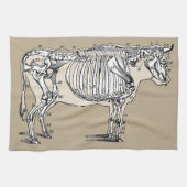 Linge De Cuisine Antique Cow Skeleton Bones (Horizontal)