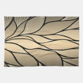 Linge De Cuisine Antique Motif Gold Leave (Horizontal)