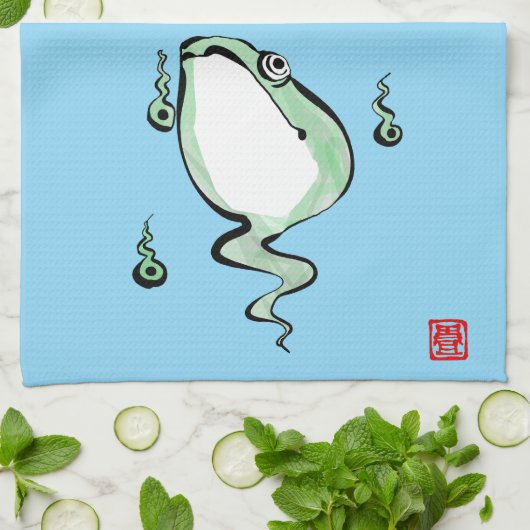 Linge De Cuisine Antique Origine Histoire Grumpy Frog Japonais Toad (Plié)