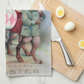 Linge De Cuisine Antique Parade Bunny de Pâques Lanternes aux oeufs (Quart Plié)