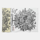 Linge De Cuisine Antique Rosebush - Votre choix de texte (Horizontal)