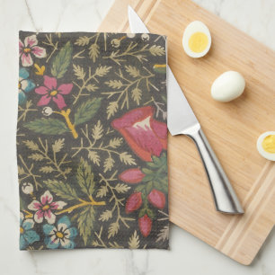 Linge De Cuisine Antique Toile de Jouy 1800 Branches florales