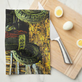 Linge De Cuisine Antique Tracteur rouge Russe Barne (Quart Plié)