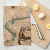 Linge De Cuisine Antique vieille carte inspirée (1) (Quart Plié)