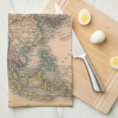 Linge De Cuisine Antique vieille carte inspirée (11) (Quart Plié)