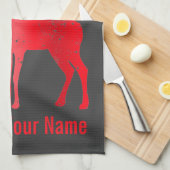 Linge De Cuisine Antlers de Chalet de Deer Retro Antlers de Stade V (Quart Plié)