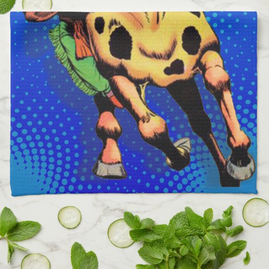 Linge De Cuisine Apache Trail #1, Amérindien à cheval (Plié)