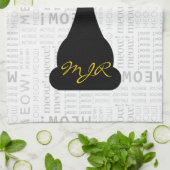 Linge De Cuisine APAL : Coutume de Meow de chat noir (Plié)