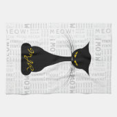 Linge De Cuisine APAL : Coutume de Meow de chat noir (Horizontal)