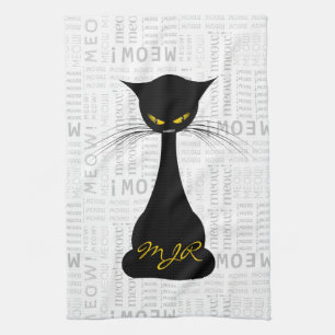 Linge De Cuisine APAL : Coutume de Meow de chat noir