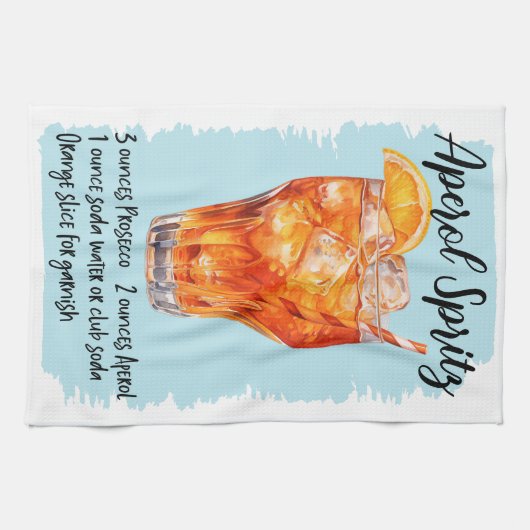 Linge De Cuisine Aperol Spritz Cocktail Recette (Horizontal)