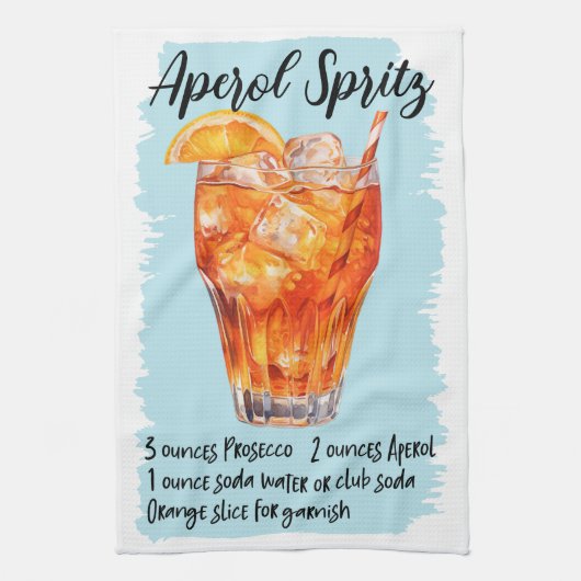 Linge De Cuisine Aperol Spritz Cocktail Recette (Vertical)