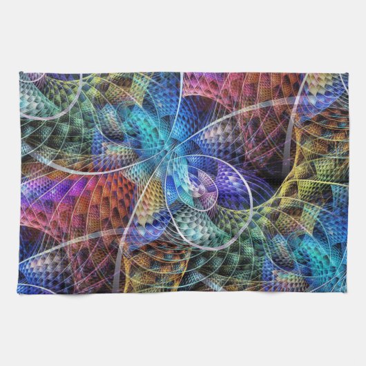Linge De Cuisine Apophyse Abstraite Fractale X (Horizontal)