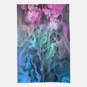 Linge De Cuisine Apophyse Fractal Art II - vert rose bleu