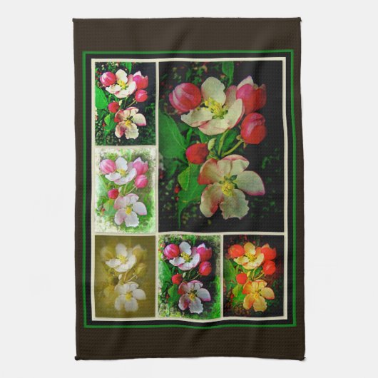 Linge De Cuisine Apple Blossom Collage - Photo numérique améliorée (Vertical)