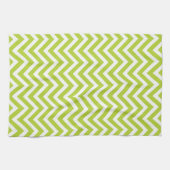Linge De Cuisine Apple Green Chevron (Horizontal)