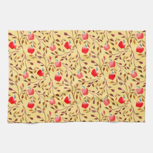 Linge De Cuisine Apple Orchard rouge (Horizontal)