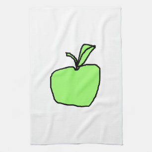 Linge De Cuisine Apple vert