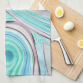 Linge De Cuisine aqua bleu menthe vert lilas violet pastel arc-en-c (Quart Plié)