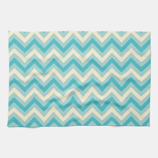 Linge De Cuisine Aqua Chevron (Horizontal)